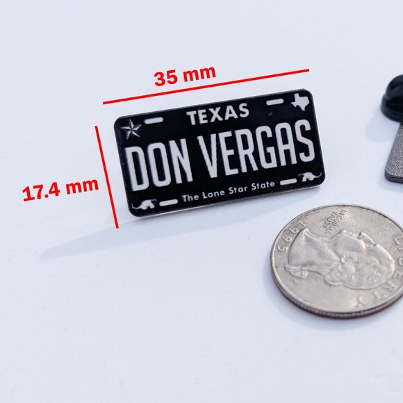 Don Vergas Car Plate Pin For Caps Clothing Enamel Badge Pin Vergas Mexican - Picture 5 of 5
